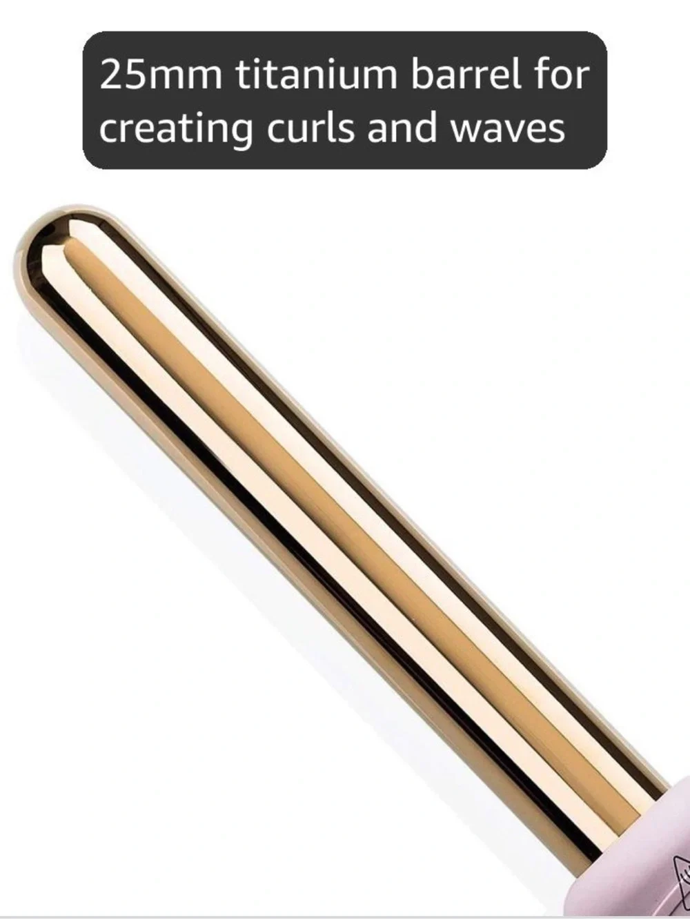 L'ANGE HAIR Ondulé 25MM Titanium Curling Wand, 1 inch pink